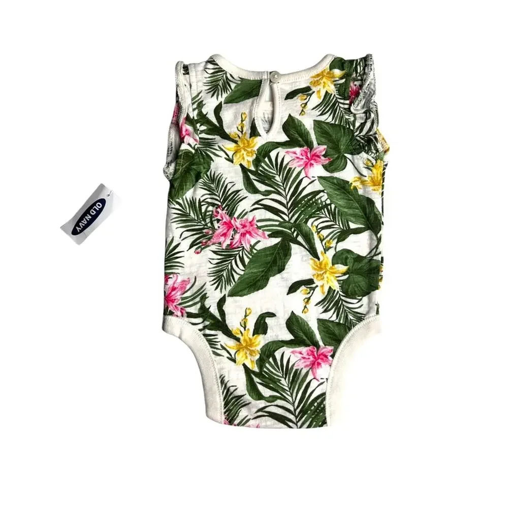 Old Navy  Baby Tropical Print  Style Onesie Sz 0-3M